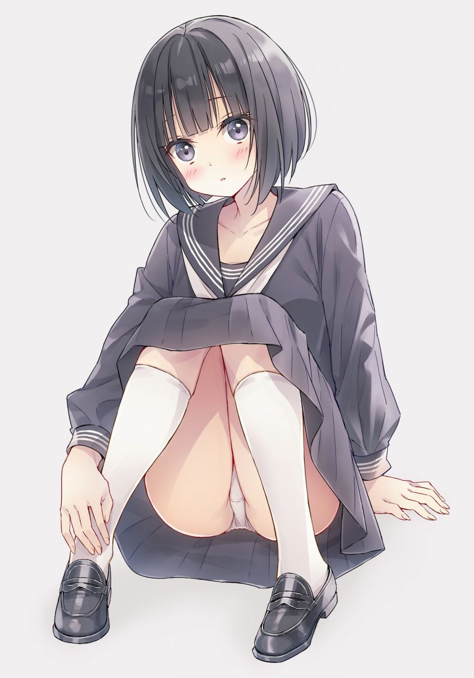 胖次 制服 掀裙