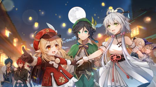 yolanda,迪卢克,凯亚,可莉,丽莎,洛天依,莫娜,ウェンティ,原神,VOCALOID,汉服,尖耳,魔女