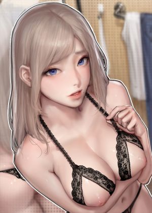 金发,碧眼,bra,breast_hold,lingerie,nipples,胖次,single,下着