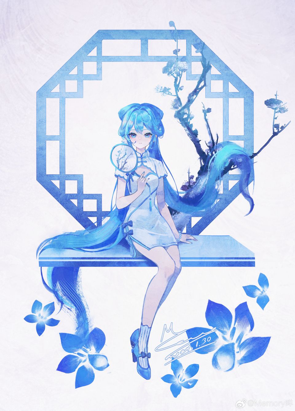 Mie_Haha 初音ミク 韶华初音未来 VOCALOID Watermark 汉服