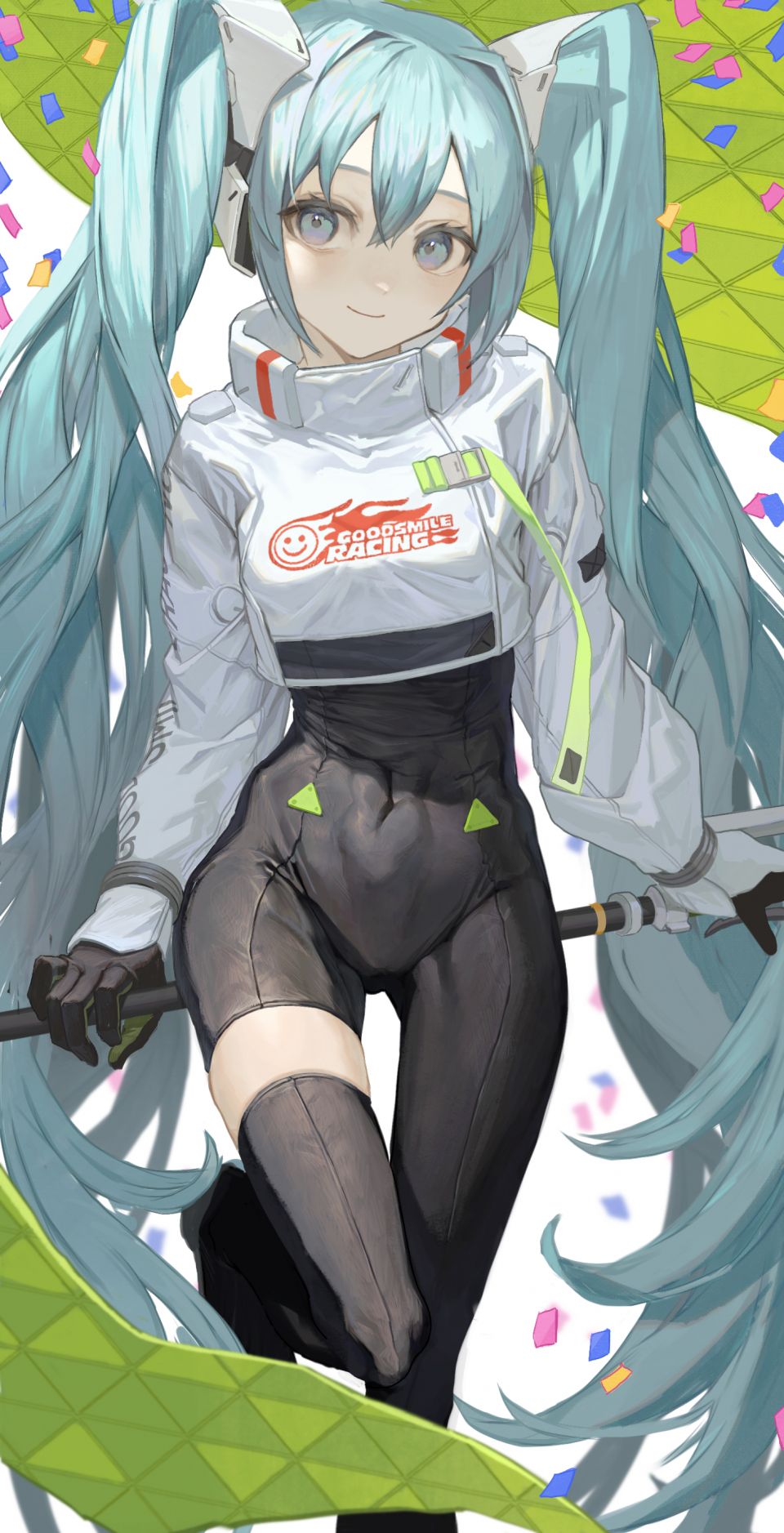 初音ミク 赛车初音 レーシングミク2022 Goodsmile_Company Goodsmile_Racing VOCALOID 黑丝 Bodysuit