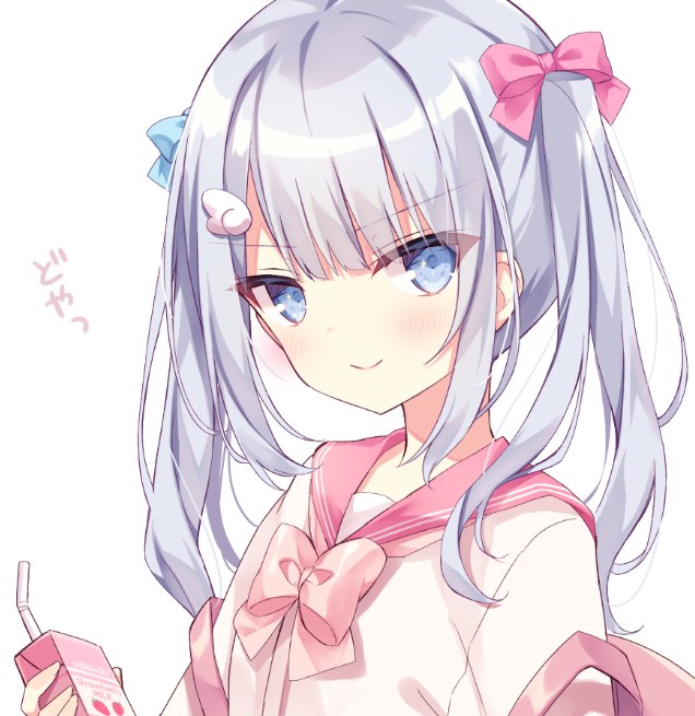 原创 Hoshi 前发 脸红 Holding 长发 视线正对 学校制服