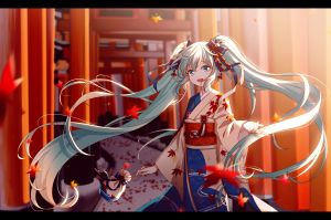 suyi,初音ミク,VOCALOID,和服