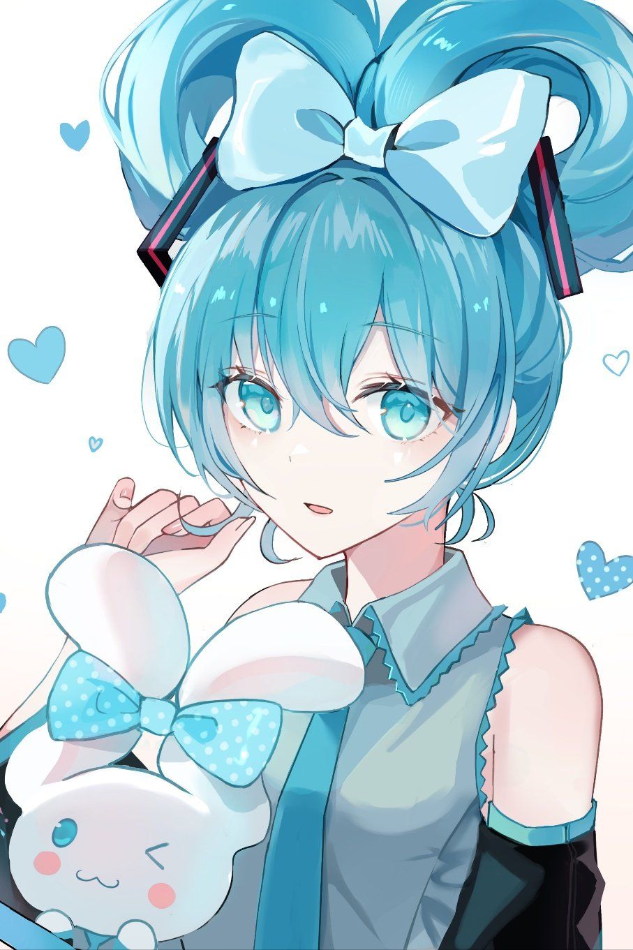 Cinnamoroll 初音ミク シナミク Sanrio VOCALOID Iren_Lovel 碧眼 青发