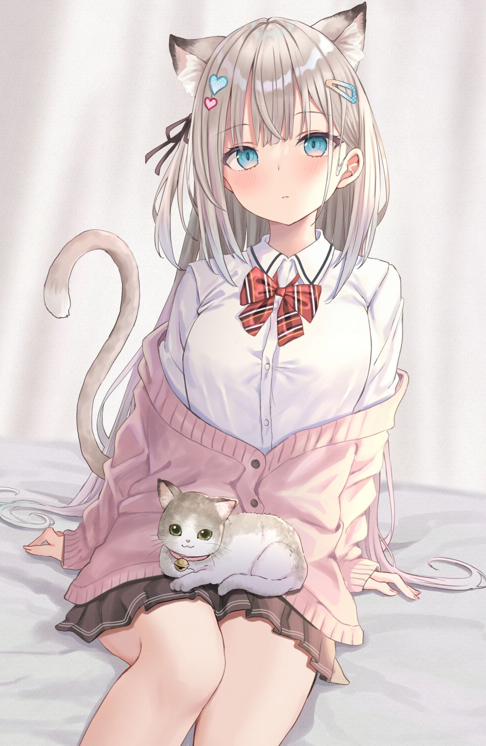 Akino_Ell 兽耳 猫 猫耳 制服