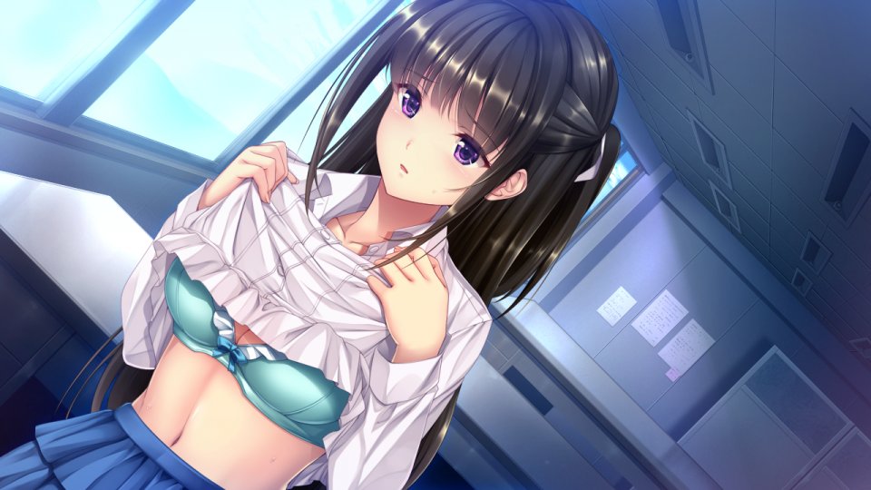 Saburoo 藤野深月 原创 末世孤雄3 游戏CG 前发 脸红 Bra