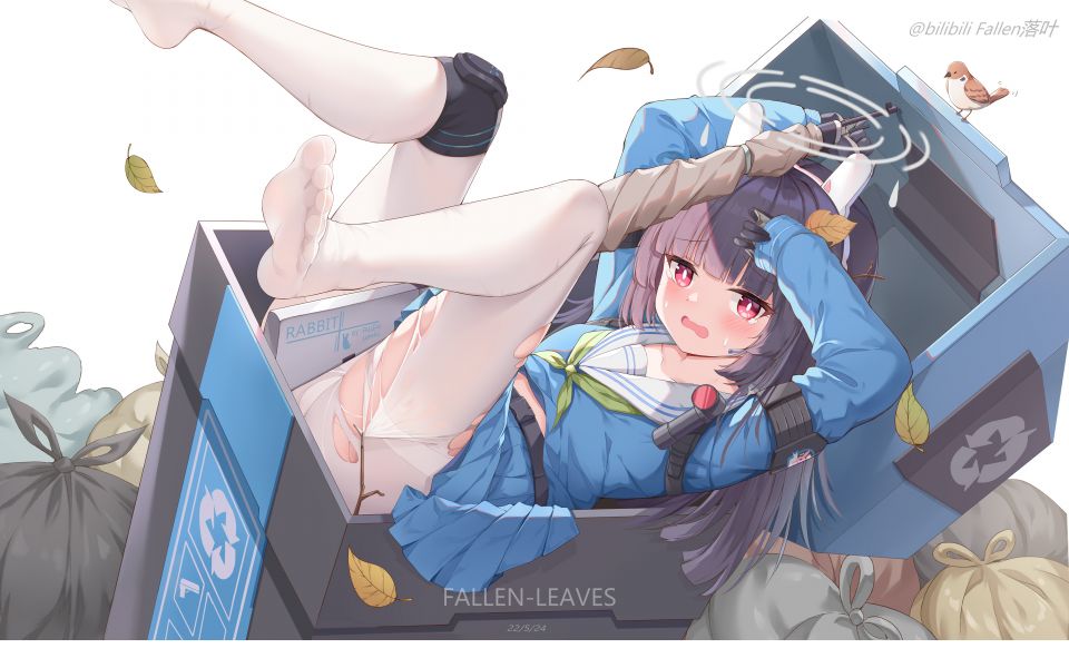 Fallen-leaves 霞泽美游 蔚蓝档案 天使 兽耳 兔耳 萝莉 胖次