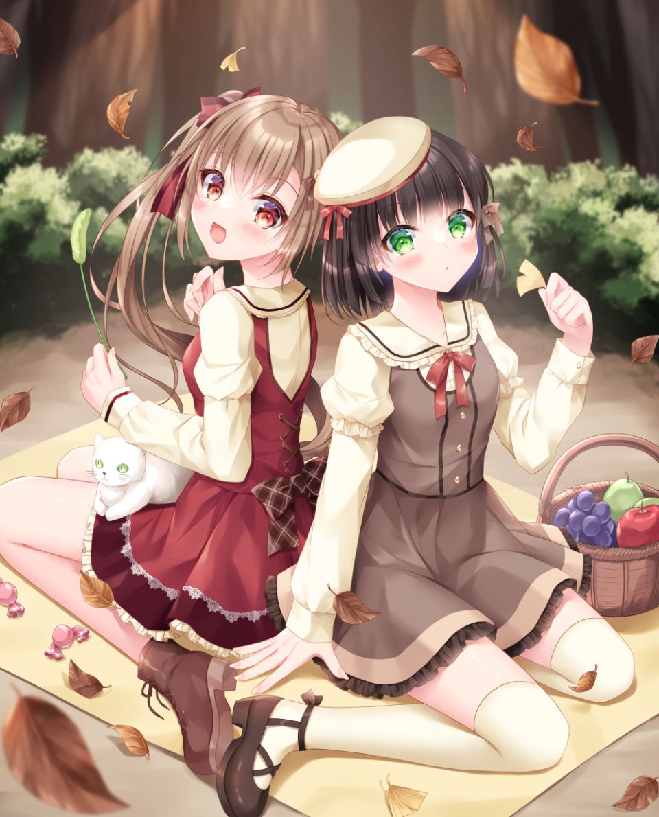 小日向ほしみ 原创 动物 Apple 前发 黑发 脸红 茶发