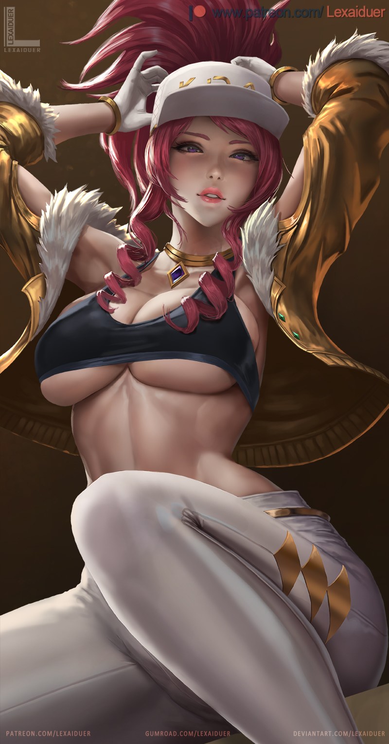 Lexaiduer Fanart League_Of_Legends K/DA Akali おっぱい 英雄联盟